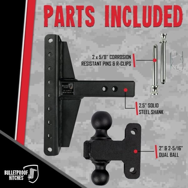 BulletProof Hitches 2.5" Adjustable Extreme Duty Trailer Hitch