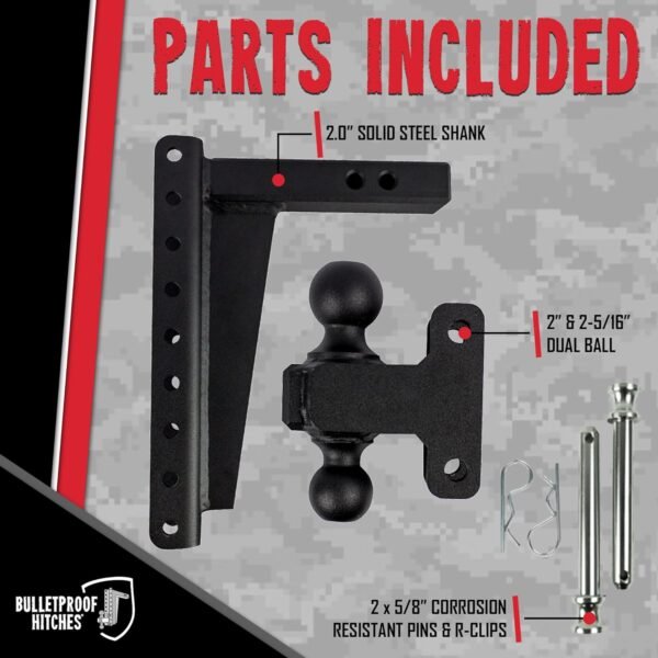 BulletProof Hitches 2.0" Adjustable Heavy Duty Trailer Hitch