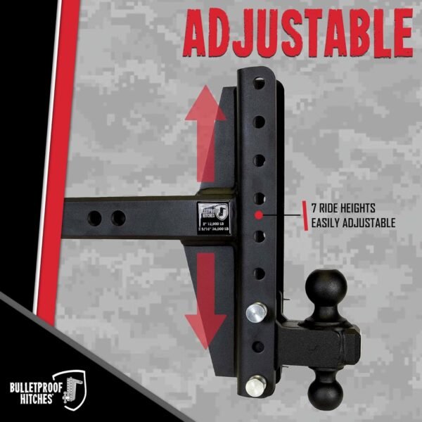 BulletProof Hitches 2.5" Adjustable Extreme Duty Trailer Hitch