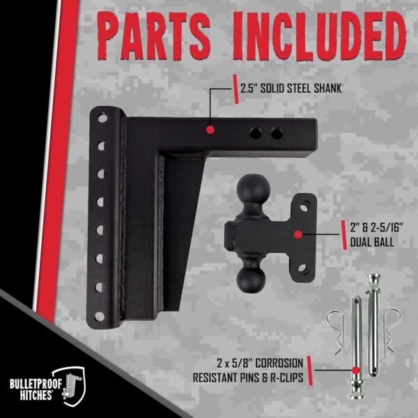 BulletProof Hitches 2.5" Adjustable Extreme Duty Trailer Hitch