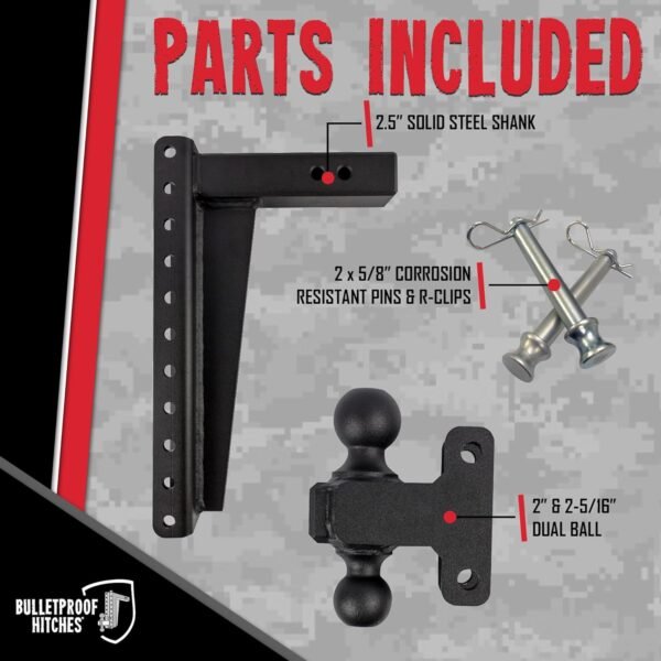 BulletProof Hitches 2.5" Adjustable Heavy Duty Trailer Hitch
