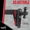 BulletProof Hitches 3.0" Adjustable Heavy Duty Trailer Hitch – 22,000 lb Rating – 8" Drop/Rise – Dual Ball Mount