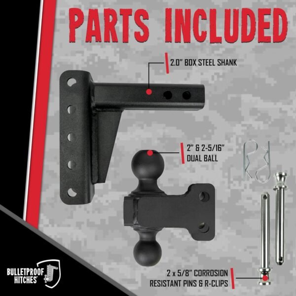 BulletProof Hitches 2.0" Adjustable Medium Duty Trailer Hitch