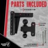 BulletProof Hitches 2.0" Adjustable Heavy Duty Trailer Hitch