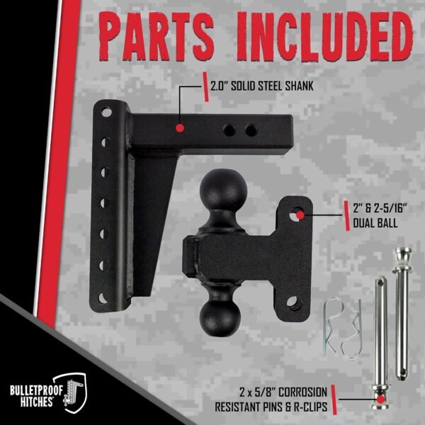 BulletProof Hitches 2.0" Adjustable Heavy Duty Trailer Hitch