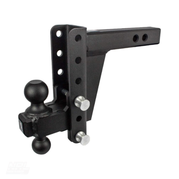 BulletProof Hitches 2.0" Adjustable Extreme Duty Trailer Hitch – 30,000 lb Rating – 6" Drop/Rise – Dual Ball Mount