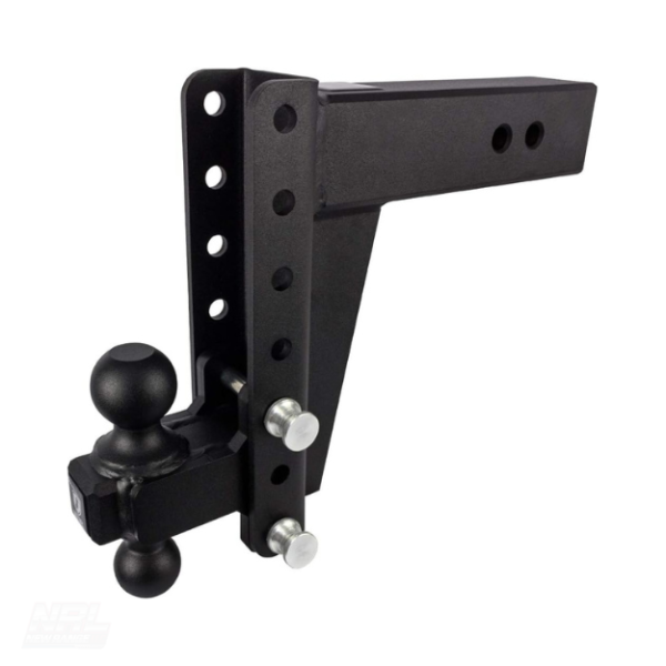 BulletProof Hitches 3.0" Adjustable Heavy Duty Trailer Hitch – 22,000 lb Rating – 8" Drop/Rise – Dual Ball Mount