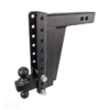 BulletProof Hitches 2.5" Adjustable Extreme Duty Trailer Hitch – 36,000 lb Rating – 12" Drop/Rise – Dual Ball Mount