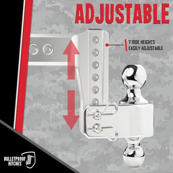 BulletProof Hitches 2.5" Adjustable Aluminum Medium Duty Trailer Hitch
