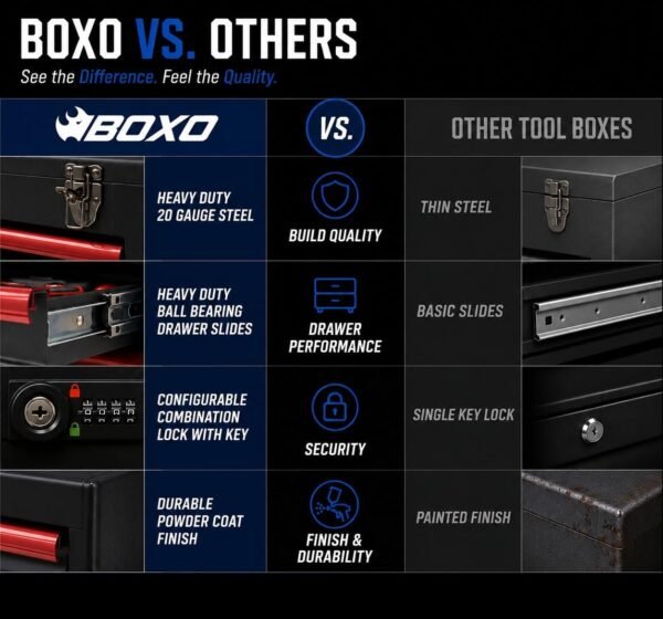 Boxo USA 3-Drawer Hand Carry Toolbox Boxo USA 3-Drawer Hand Carry Toolbox