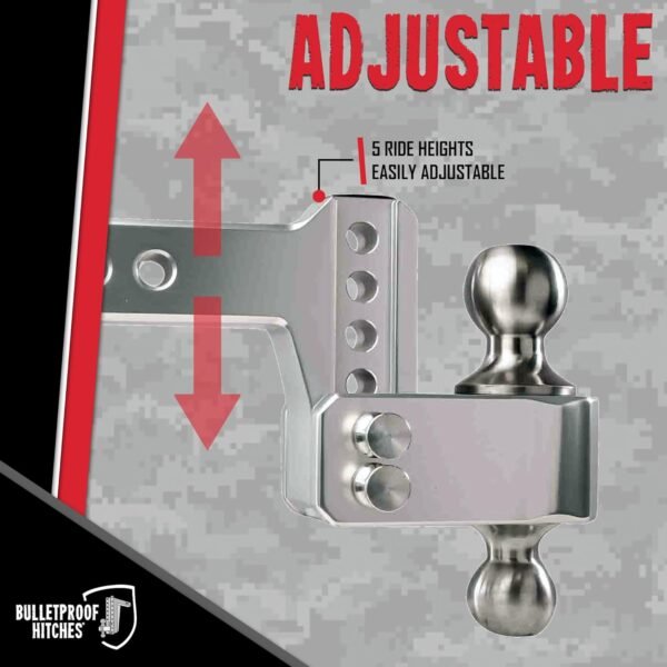 BulletProof Hitches 2.0" Adjustable Aluminum Trailer Hitch