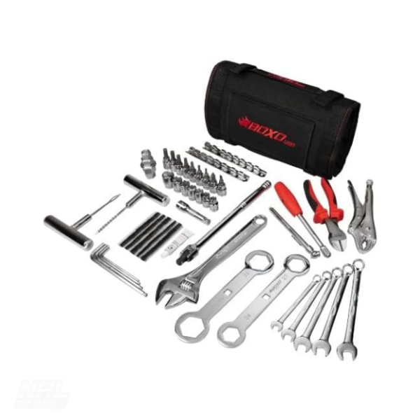 BOXO USA Adventure Motorcycle Tool Kit – 40-Piece Compact Tool Roll BOXO USA Adventure Motorcycle Tool Kit – 40-Piece Compact Tool Roll