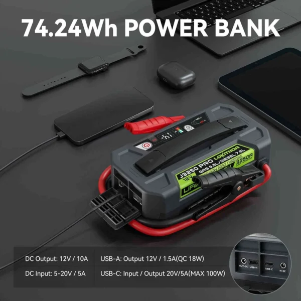 LOKITHOR J3250 PRO LiFePO4 Jump Starter 3250A